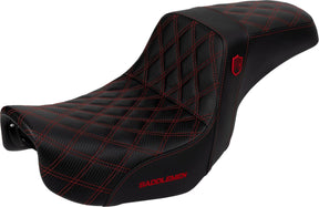 SDC Pro Series Performance Gripper Seat, Red Stitch - 06-17 Dyna Seat Saddlemen Default Title