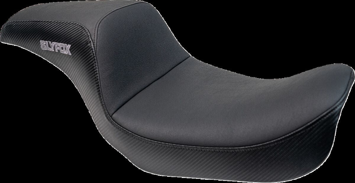 Slyfox Seat Slyfox Blk Vinyl W/Slipst SEATS-FOR HARLEY DYNAGLIDE Slyfox