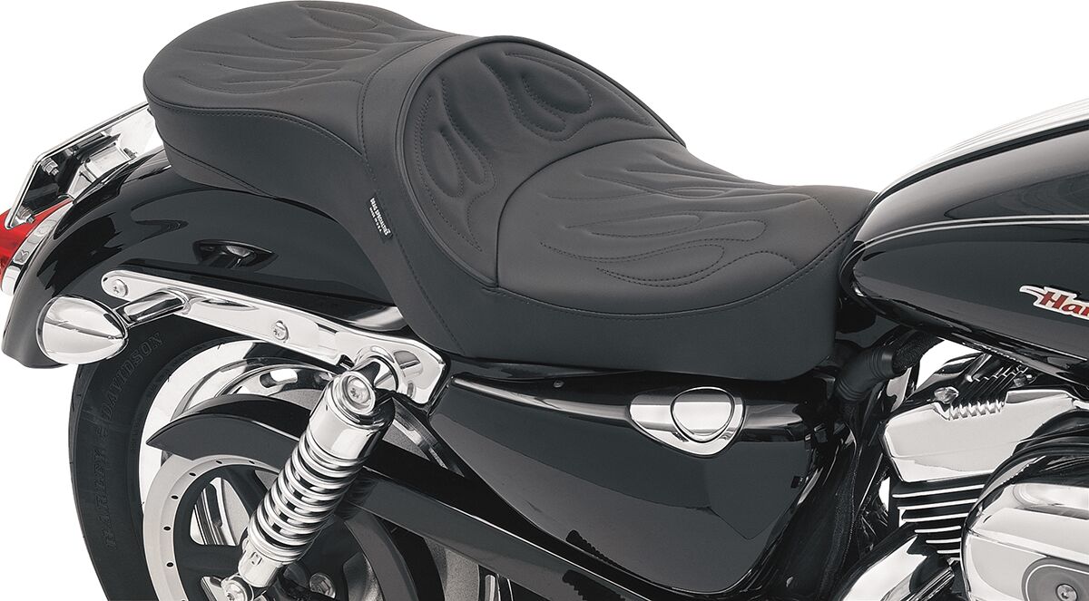 Drag Specialties Seats Seat Low Profile Touring Rear 2 Up Vinyl Black Seat Drag Specialties Seats