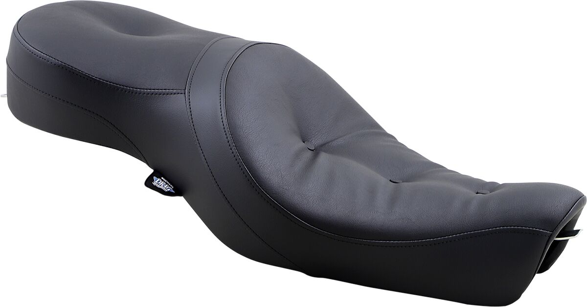 Drag Specialties Seats Seat Wide Low Profile Rear 2 Up Vinyl Black Seat Drag Specialties