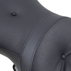 Drag Specialties Seats Seat Wide Low Profile Rear 2 Up Vinyl Black Seat Drag Specialties