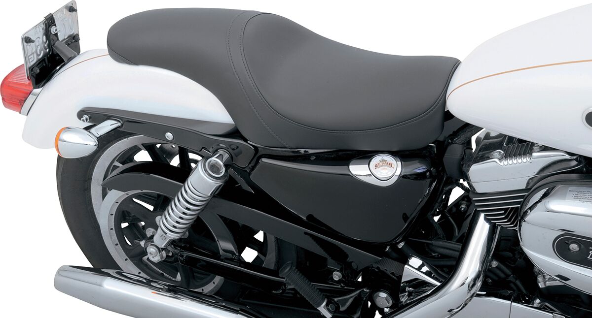 Drag Specialties Seats Seat Predator Rear Full Length Vinyl Black Seat Drag Specialties