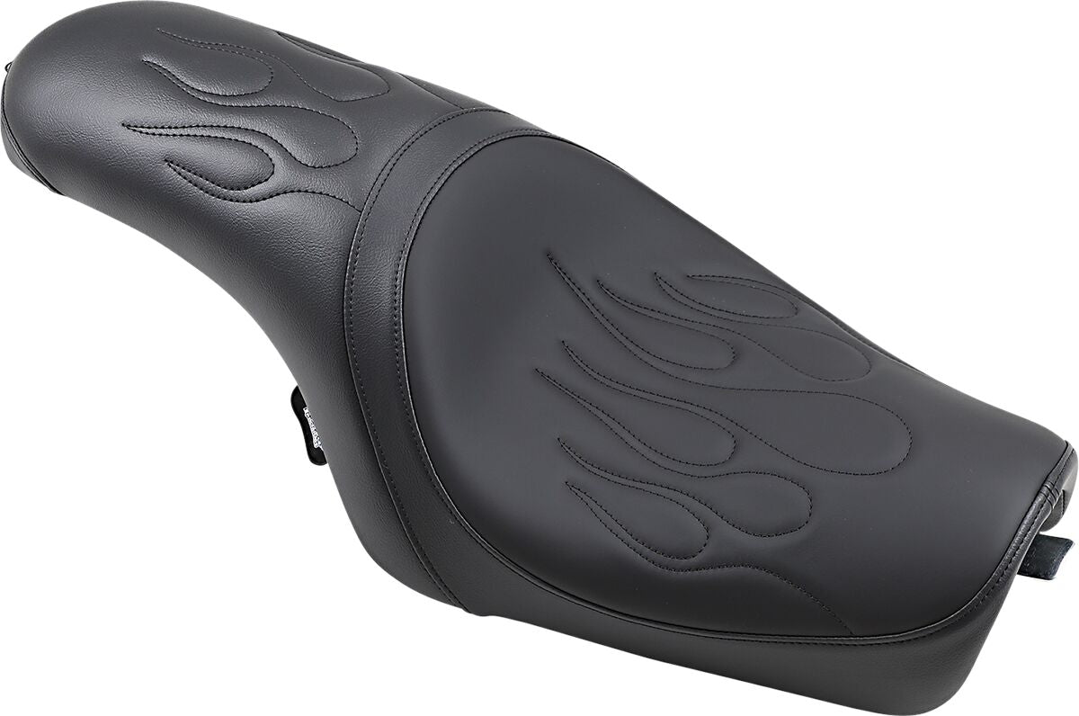 Drag Specialties Seats Seat Predator Rear Full Length Vinyl Black Seat Drag Specialties