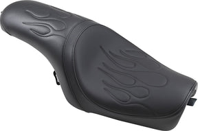 Drag Specialties Seats Seat Predator Rear Full Length Vinyl Black Seat Drag Specialties