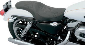 Drag Specialties Seats Seat Predator Rear Full Length Vinyl Black Seat Drag Specialties