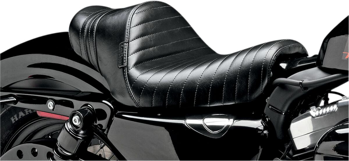 Stubs Spoiler Seat, Black Stripes - 10-19 Sportster Seat Le Pera Default Title