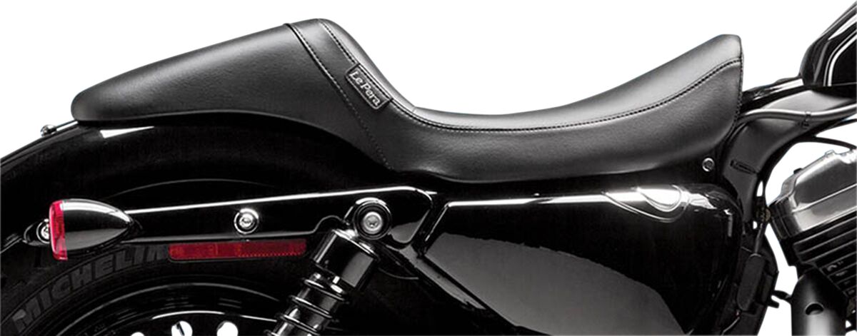 Le Pera Daytona Sport Daddy Long Legs Seat, Smooth Black - 10-22 Sportster (4.5 Gal Tank) Seat Le Pera