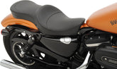 Drag Specialties Seats Seat Low Profile Double Bucket Smooth Black Seat Drag Specialties Seats