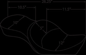 Drag Specialties Seats Seat Low Profile Double Bucket Smooth Black Seat Drag Specialties Seats