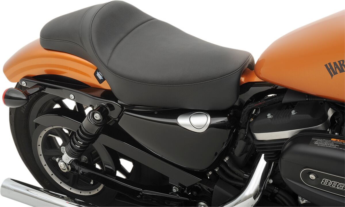 Drag Specialties Seats Seat Predator Extended Reach Smooth Black Seat Drag Specialties Seats