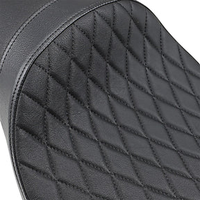 Drag Specialties Seats Seat Predator Extended Reach Diamond Black Seat Drag Specialties