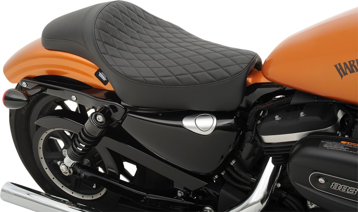 Drag Specialties Seats Seat Predator Extended Reach Diamond Black Seat Drag Specialties