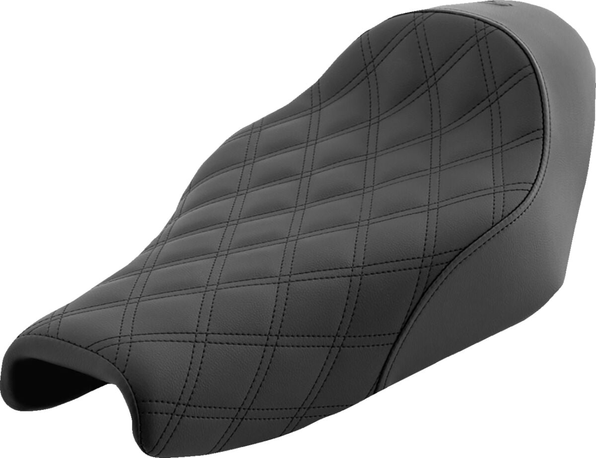 Saddlemen Renegade LS Solo Seat, Black - 04-22 Sportster (Forty-Eight and 12L Tank) Seat Saddlemen