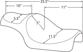 Drag Specialties Seats Seat Caballero 2 Up Diamond Style Black Seat Drag Specialties