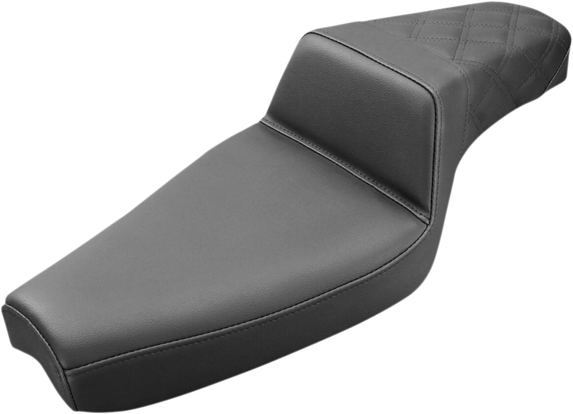 Saddlemen Step Up Rear LS Seat, Black - 04-20 Sportster (15L Tank) Seat Saddlemen