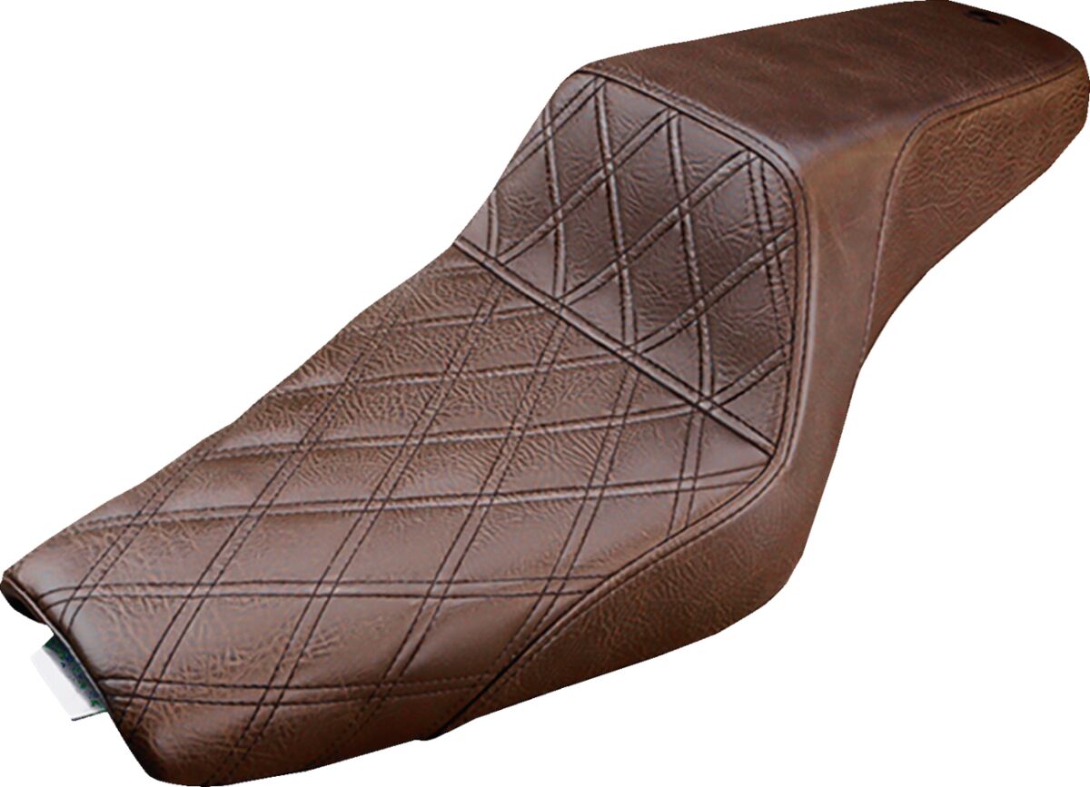Saddlemen Step Up Front LS Seat, Brown - 04-22 Sportster (Forty-Eight and 12L Tank) Seat Saddlemen