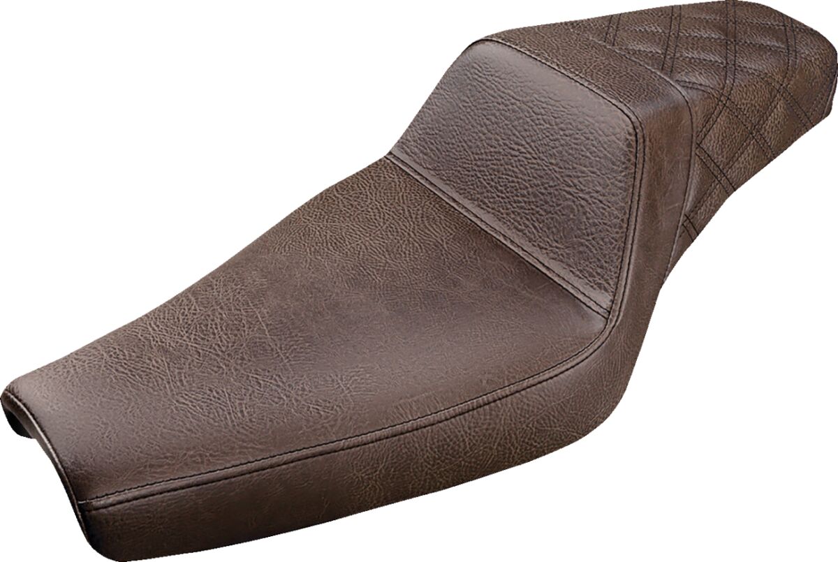 Step Up Front Rear LS Seat, Brown - 04-22 Sportster (Forty-Eight and 12L Tank) Seat Saddlemen Default Title