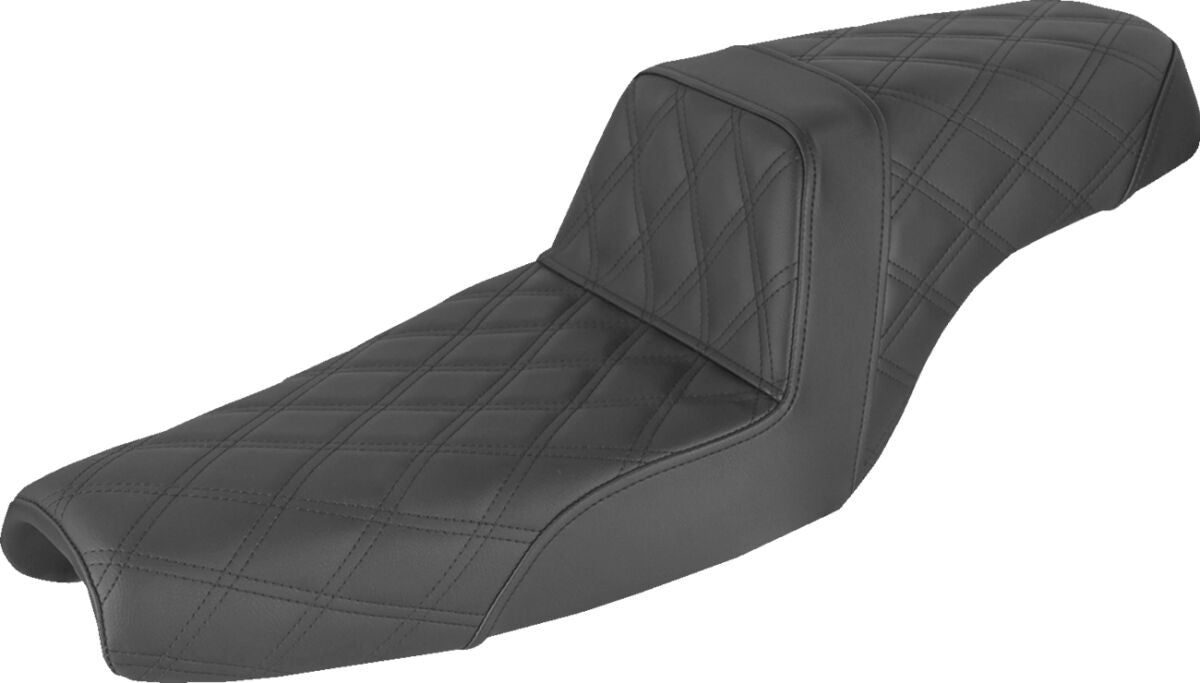 Saddlemen Step Up Front & Rear LS Seat, Black - 04-22 Sportster (Forty-Eight and 12L Tank) Seat Saddlemen