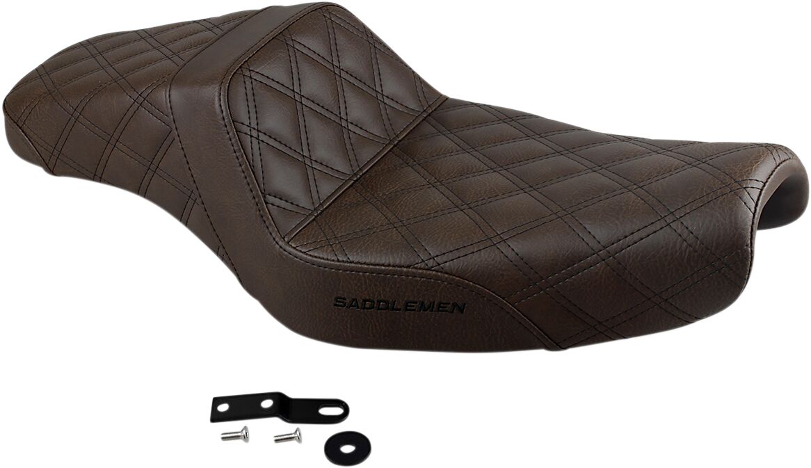 Step Up Front & Rear LS Seat, Brown - 04-22 Sportster (Forty-Eight and 12L Tank) Seat Saddlemen Default Title