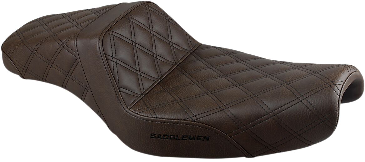 Step Up Front & Rear LS Seat, Brown - 04-22 Sportster (Forty-Eight and 12L Tank) Seat Saddlemen