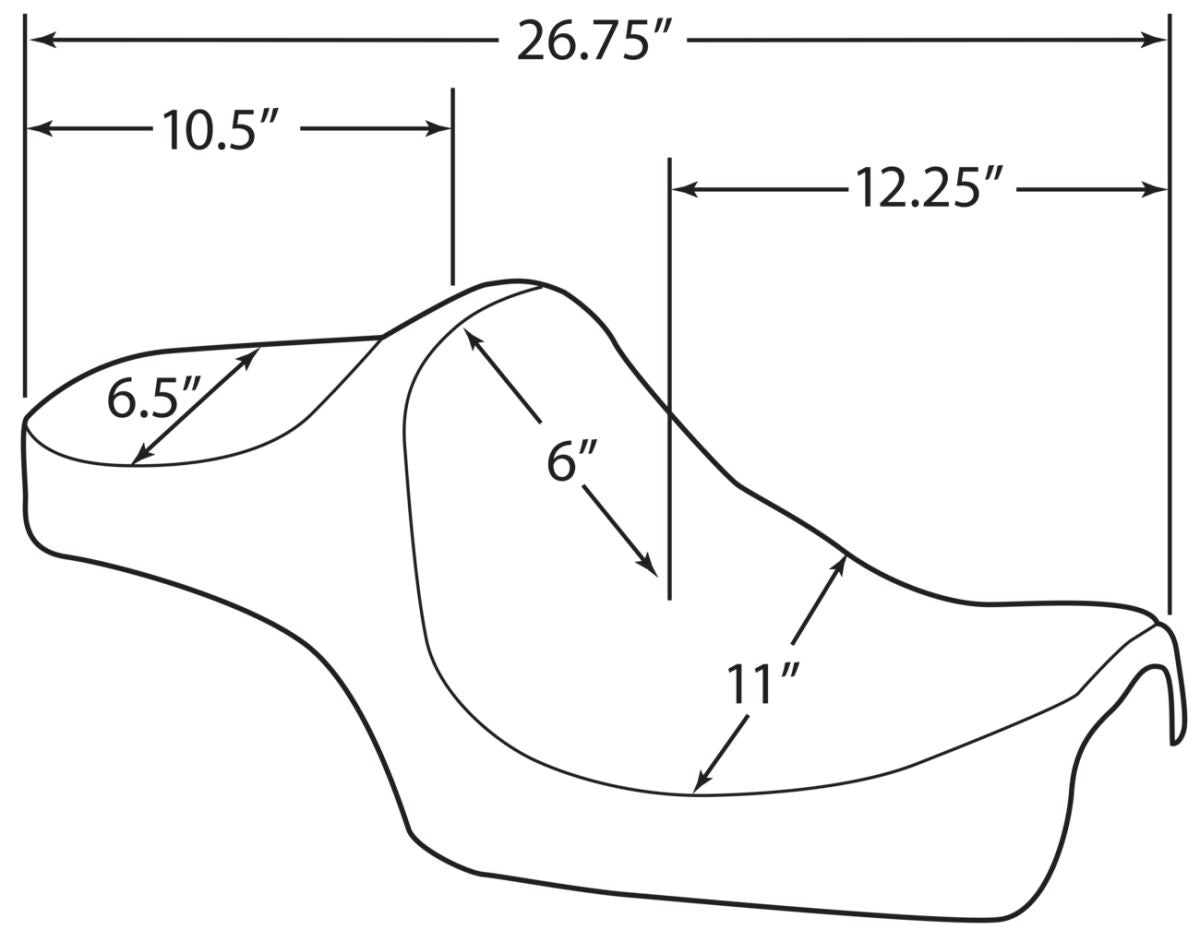 Drag Specialties Seats Seat Pred Iii Sm Xl 14 20 SEATS-FOR HARLEY SPORTSTER Drag Specialties