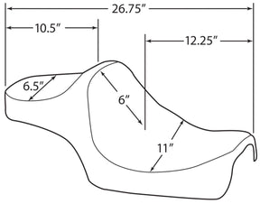 Drag Specialties Seats Seat Pred Iii Sm Xl 14 20 SEATS-FOR HARLEY SPORTSTER Drag Specialties