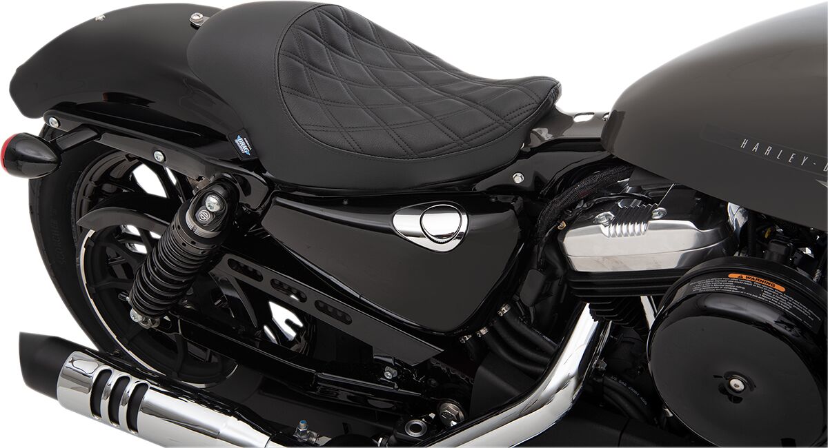 Drag Specialties Seats Seat 3/4 Solo Ddblk Ynyl Seat Drag Specialties