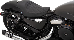 Drag Specialties Seats Seat 3/4 Solo Ddblk Ynyl Seat Drag Specialties
