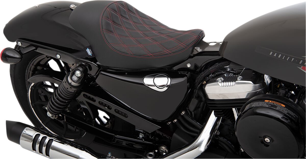 Drag Specialties Seats Seat 3/4 Solo Ddred Ynyl Seat Drag Specialties Seats