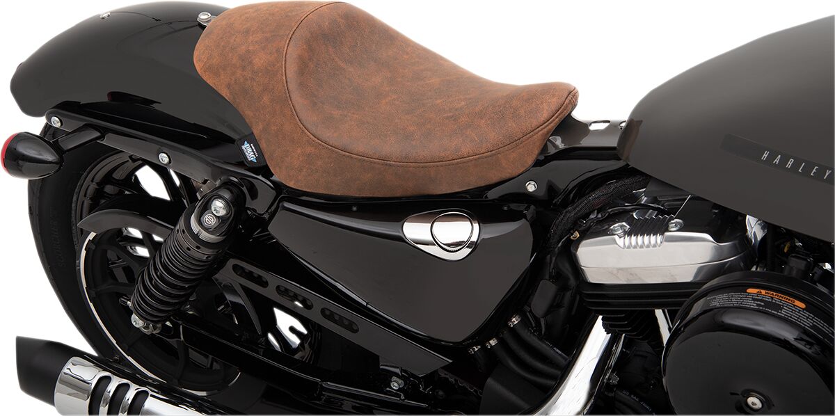 Drag Specialties Seats Seat 3/4 Solo Brn Leather Seat Drag Specialties