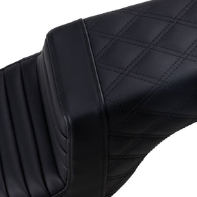 Step Up Front TR & Rear LS Seat, Black - 04-22 Sportster (Forty-Eight and 12L Tank) Seat Saddlemen