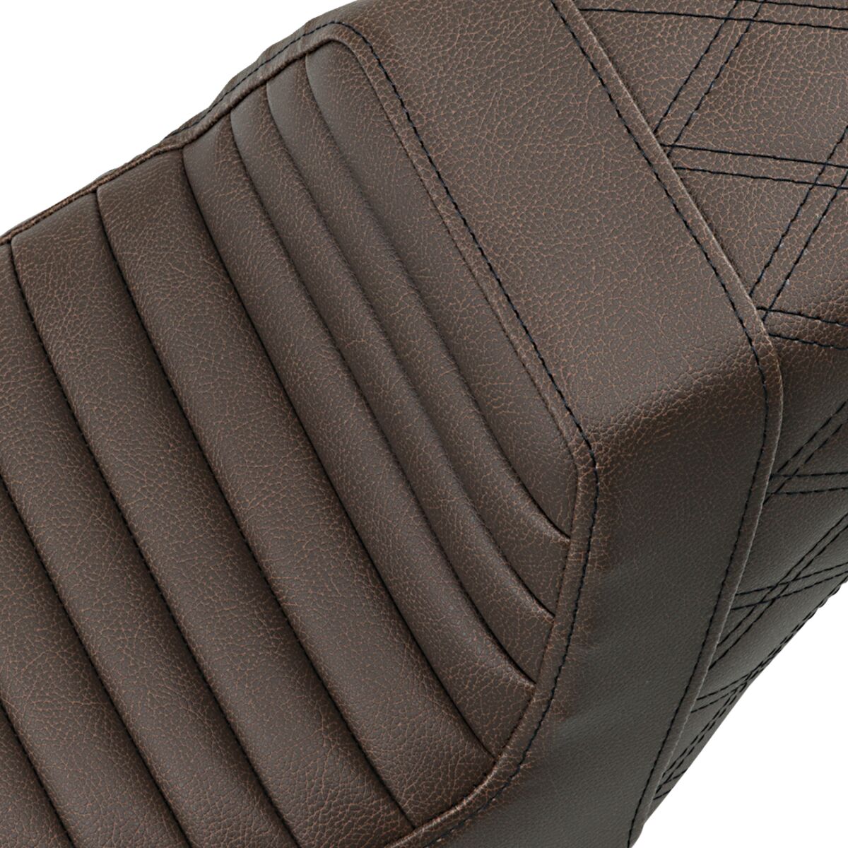 Step Up Front TR & Rear LS Seat, Brown - 04-22 Sportster (Forty-Eight and 12L Tank) Seat Saddlemen