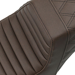 Saddlemen Step Up Front TR & Rear LS Seat, Brown - 04-22 Sportster (Forty-Eight and 12L Tank) Seat Saddlemen
