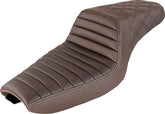 Saddlemen Step Up Front TR & Rear LS Seat, Brown - 04-20 Sportster (15L Tank) Seat Saddlemen