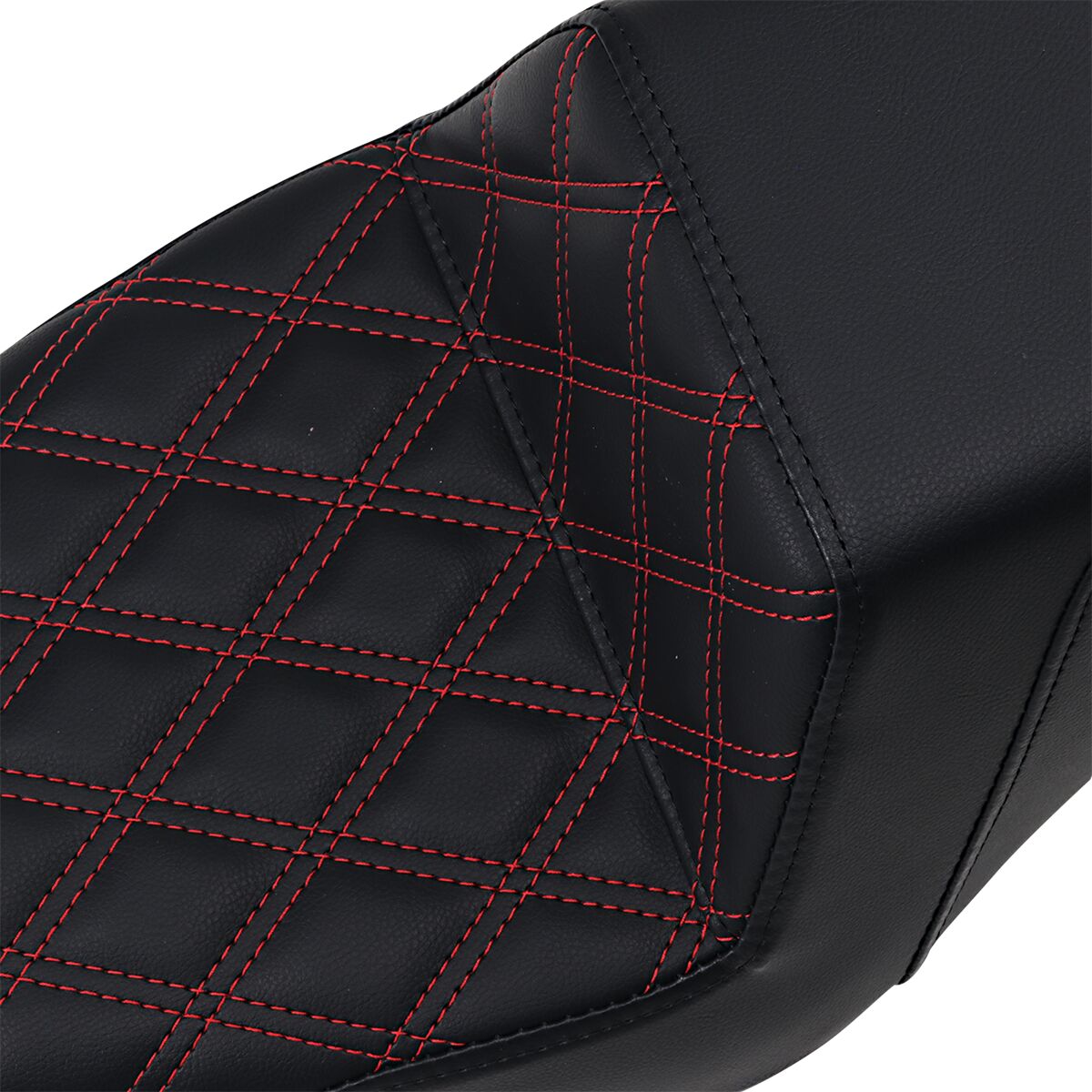 Step Up LS Seat, Red Stitch - 04-22 Sportster (Forty-Eight and 12L Tank) Seat Saddlemen