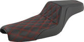 Saddlemen Step Up LS Seat, Red Stitch - 04-22 Sportster (Forty-Eight and 12L Tank) Seat Saddlemen