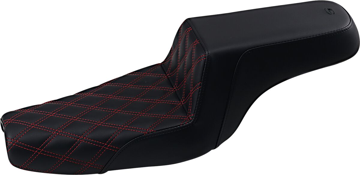 Saddlemen Step Up LS Seat, Red Stitch - 04-22 Sportster (Forty-Eight and 12L Tank) Seat Saddlemen