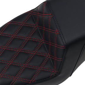 Saddlemen Step Up LS Seat, Red Stitch - 04-22 Sportster (Forty-Eight and 12L Tank) Seat Saddlemen
