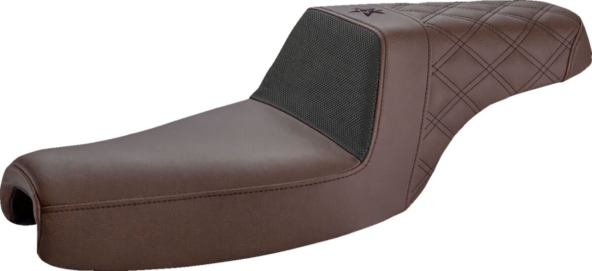 Saddlemen Unknown Industries Pro Series Performance Gripper Seat, Brown - 04-21 Sporster (15L Tank) Seat Saddlemen