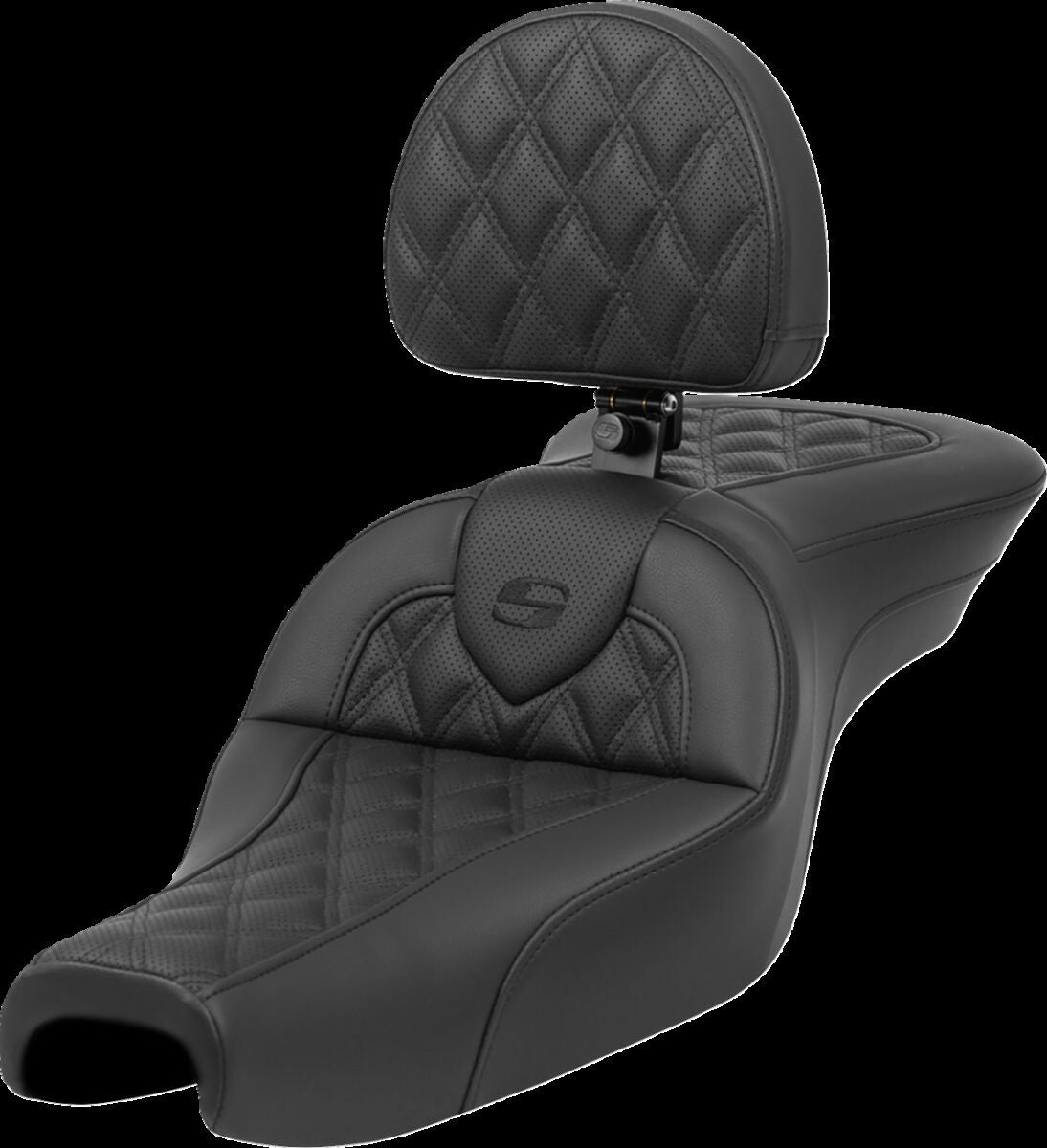 Saddlemen Roadsofa LS With Driver's Backrest Seat - 04-22 Sportster (12L Tank) Seat Saddlemen