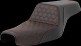 Saddlemen Step Up HC Seat, Red Stitch - 04-22 Sportster (Forty-Eight and 12L Tank) Seat Saddlemen