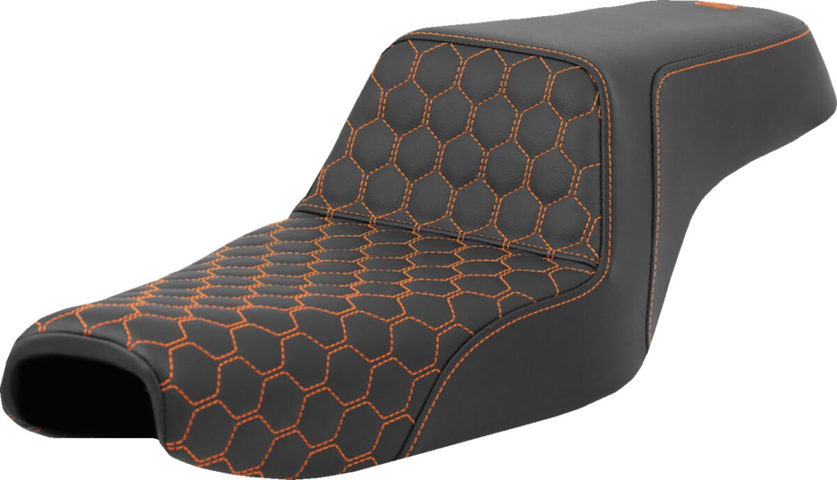 Step Up HC Seat, Orange Stitch - 04-22 Sportster (Forty-Eight and 12L Tank) Seat Saddlemen Default Title
