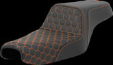 Saddlemen Step Up HC Seat, Orange Stitch - 04-22 Sportster (Forty-Eight and 12L Tank) Seat Saddlemen