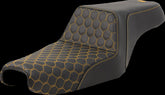 Saddlemen Step Up HC Seat, Gold Stitch - 04-22 Sportster (Forty-Eight and 12L Tank) Seat Saddlemen