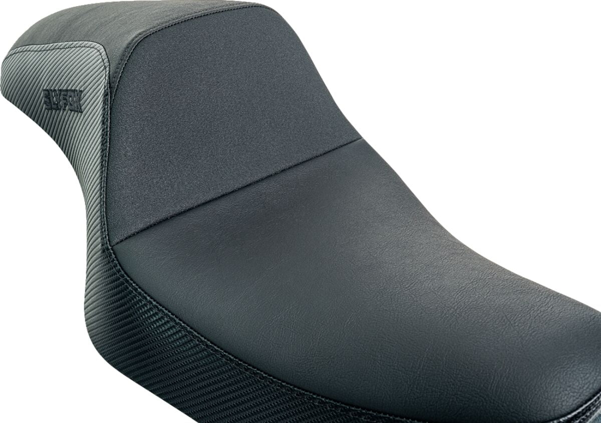 The Drifter Seat, Black Logo - 04-09 Sportster Seat Slyfox Performance