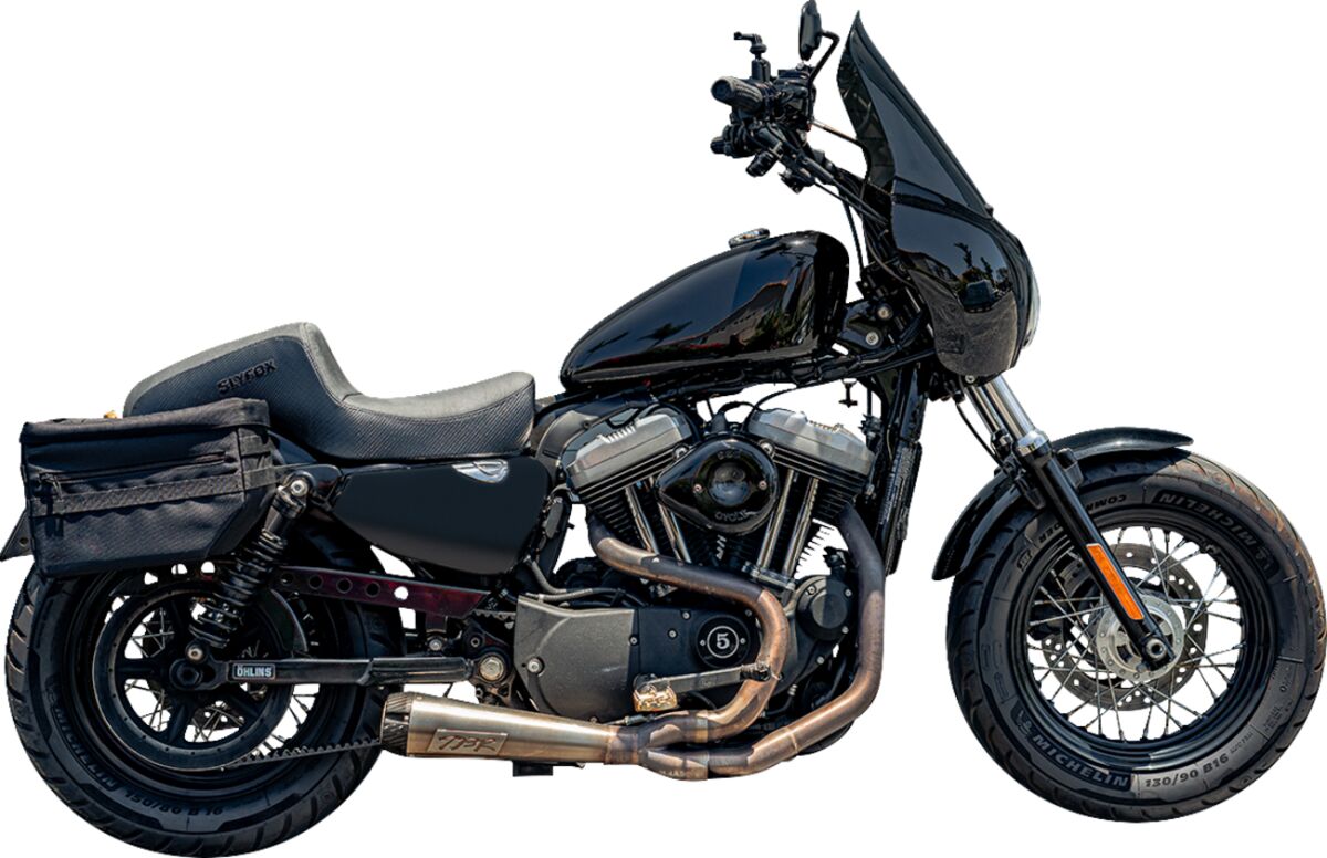 The Drifter Seat, Black Logo - 04-09 Sportster Seat Slyfox Performance