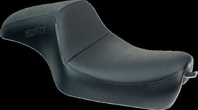Slyfox The Drifter Seat, Black Logo - 04-09 Sportster Seat Slyfox