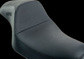 Slyfox The Drifter Seat, Black Logo - 04-09 Sportster Seat Slyfox