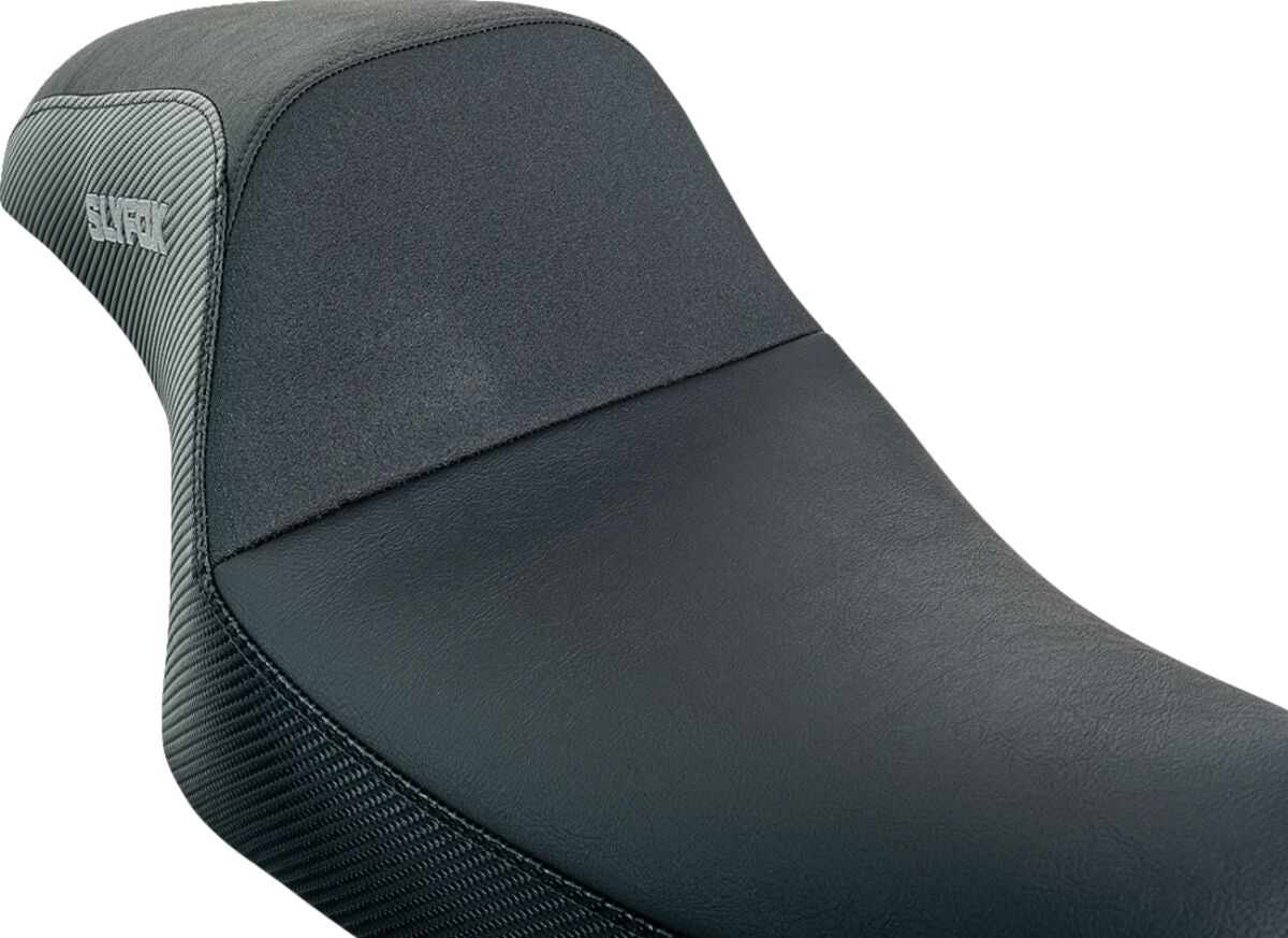 The Drifter Seat, Gray Logo - 04-09 Sportster Seat Slyfox Performance