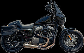 Slyfox The Drifter Seat, Gray Logo - 04-09 Sportster Seat Slyfox